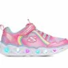 Girls' Skechers Little Kid & Big Kid Heart Lights Rainbow Lux Light-Up Sneakers