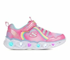 Girls' Skechers Little Kid & Big Kid Heart Lights Rainbow Lux Light-Up Sneakers