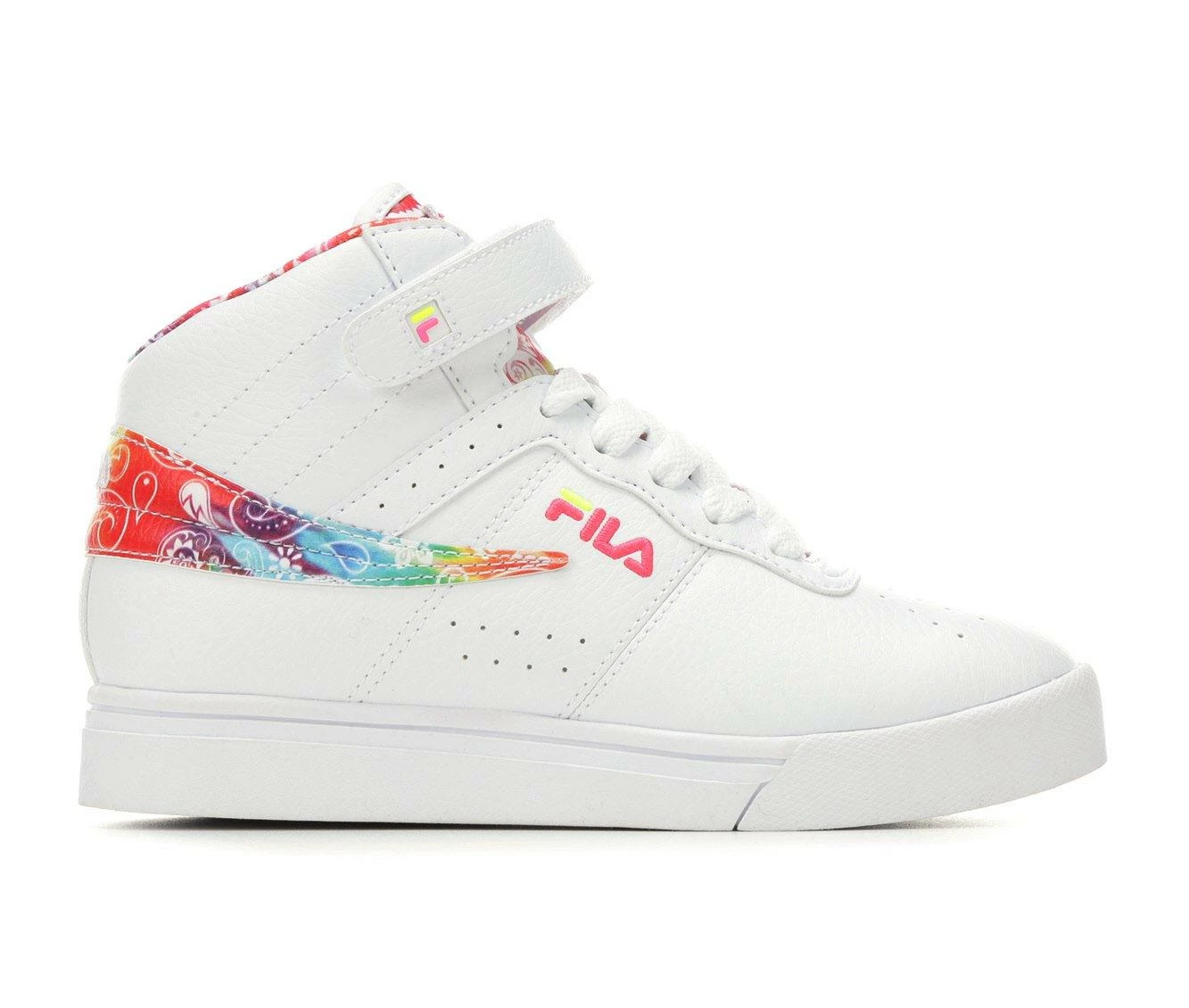 Girls' Fila Little Kid & Big Kid Vulc 13 Rogue Tie-Dye High-Top Sneakers 3 Girls' Fila Little Kid & Big Kid Vulc 13 Rogue Tie-Dye High-Top Sneakers