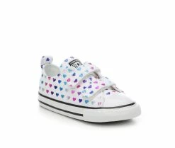 Girls' Converse Toddler Chuck Taylor All Star 2V Foil Heart Ox Sneakers -Basketball and Court Shoes Sales Store 2 113