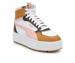 Girls' Puma Big Kid Karmen Rebelle Coco Mid Platform Sneakers -Basketball and Court Shoes Sales Store 2 255