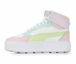 Girls' Puma Big Kid Karmen Rebelle Mid Sneakers -Basketball and Court Shoes Sales Store 3 138