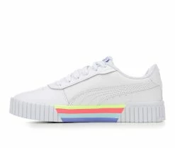 Girls' Puma Big Kid Carina 2.0 Stripes Sneakers -Basketball and Court Shoes Sales Store 3 211