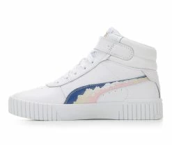 Girls' Puma Big Kid Carina 2.0 Mid Sneakers -Basketball and Court Shoes Sales Store 3 22