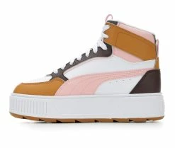 Girls' Puma Big Kid Karmen Rebelle Coco Mid Platform Sneakers -Basketball and Court Shoes Sales Store 3 255