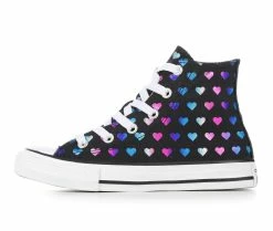 Girls' Converse Little Kid Chuck Taylor All Star Foil Heart Hi Sneakers -Basketball and Court Shoes Sales Store 3 292