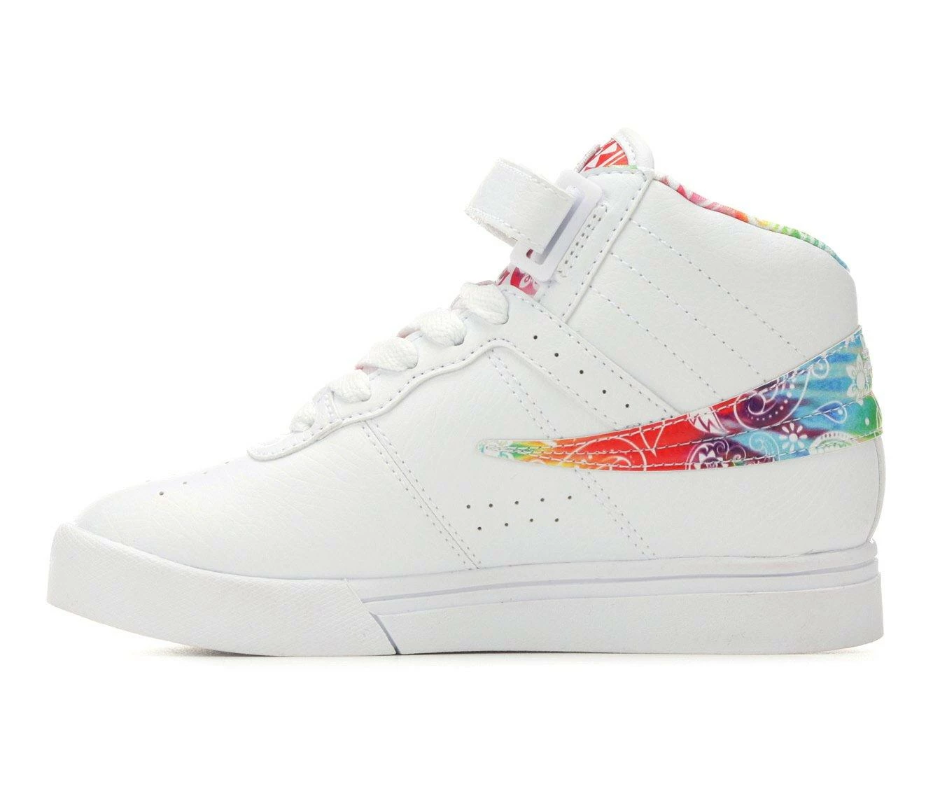 Girls' Fila Little Kid & Big Kid Vulc 13 Rogue Tie-Dye High-Top Sneakers 6 Girls' Fila Little Kid & Big Kid Vulc 13 Rogue Tie-Dye High-Top Sneakers - Image 4
