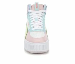 Girls' Puma Big Kid Karmen Rebelle Mid Sneakers -Basketball and Court Shoes Sales Store 4 138