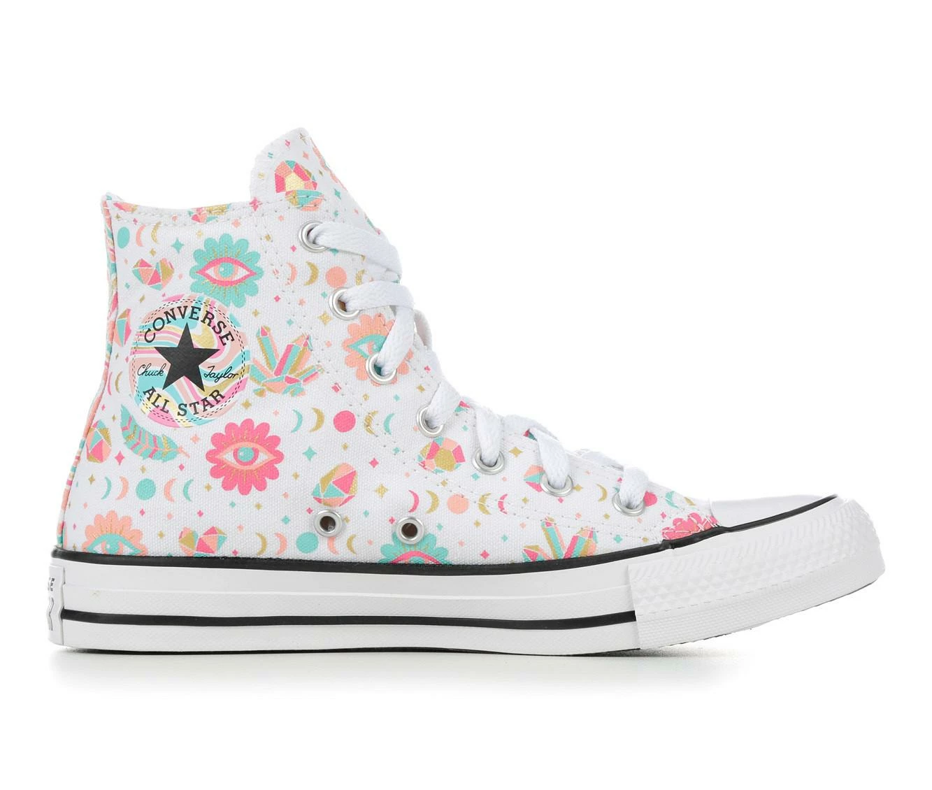 Girls' Converse Big Kid Chuck Taylor All Star Mystic Gem Mid Sneakers 3 Girls' Converse Big Kid Chuck Taylor All Star Mystic Gem Mid Sneakers