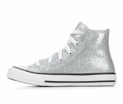Girls' Converse Little Kid Chuck Taylor All Star Glitter High-Top Sneakers -Basketball and Court Shoes Sales Store 3 8